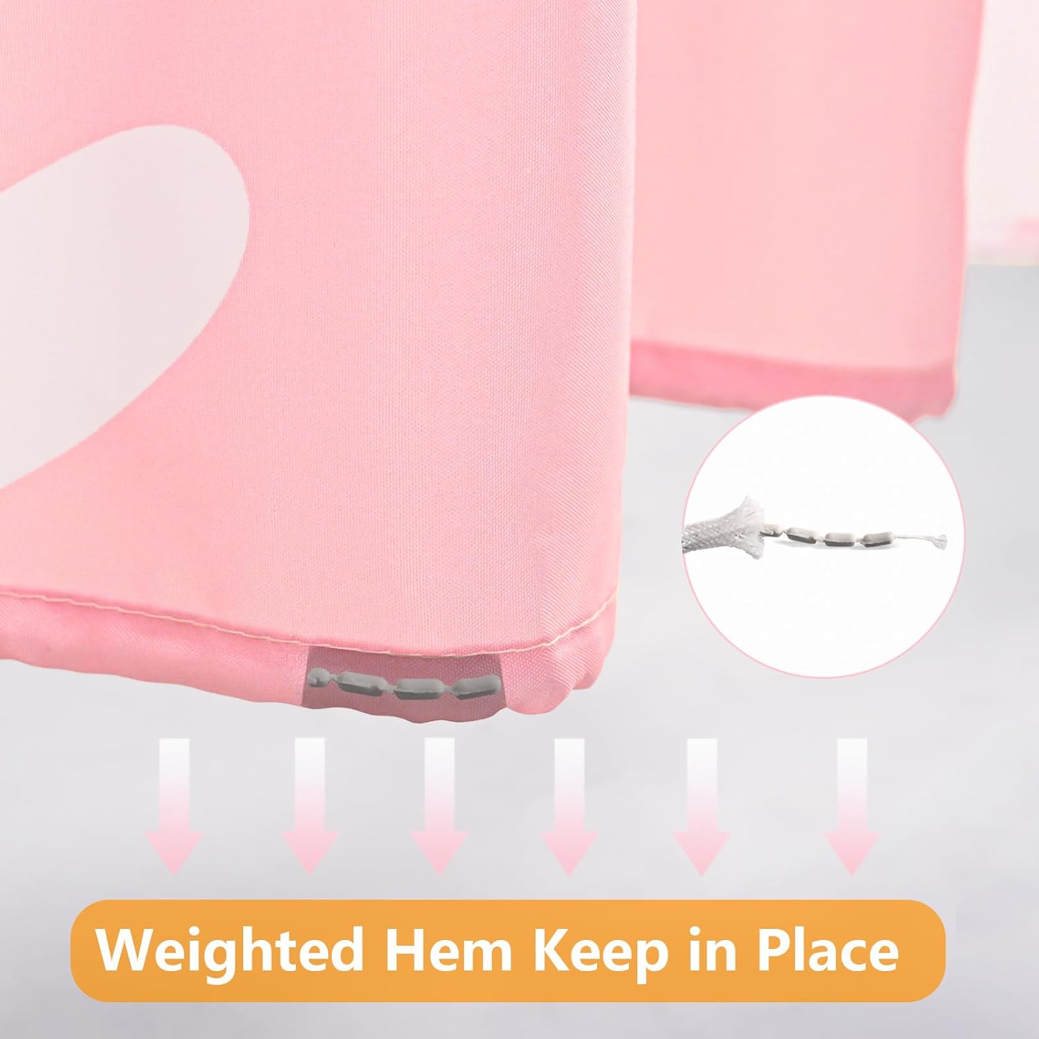 Pink Floral Shower Curtain, Cute Daisy Design, Washable Waterproof Fabric Bathroom Curtain with 12 Hooks, Modern Colorful Aesthetic Decor, 72x72 Inches - Image 2